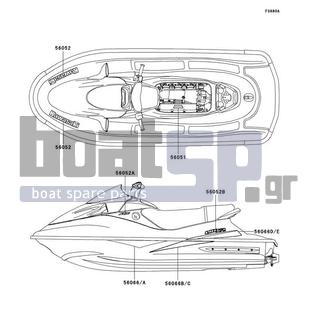 KAWASAKI - ULTRA 150 2005 - Body Parts - Decals(B3)