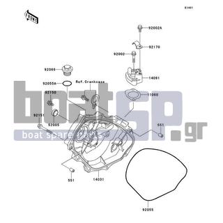 KAWASAKI - ULTRA 150 2005 - Engine/Transmission - Engine Cover(s)