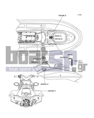 KAWASAKI - ULTRA 150 2005 - Frame - Labels - 56040-3972 - LABEL-WARNING,GASOLINE