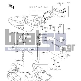 KAWASAKI - ULTRA 150 2005 - Electrical - Meters - 13280-3739 - HOLDER