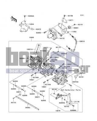 KAWASAKI - 1200 STX-R 2004 - Engine/Transmission - Carburetor - 16021-3709 - SCREW-THROTTLE STOP