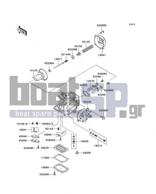 KAWASAKI - 1200 STX-R 2004 - Engine/Transmission - Carburetor Parts - 92145-3714 - SPRING,VALVE