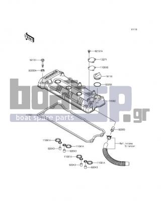 KAWASAKI - JET SKIΒ® ULTRAΒ® 310LX 2015 - Engine/Transmission - Cylinder Head Cover - 11061-0105 - GASKET,SPARK PLUG HOLE