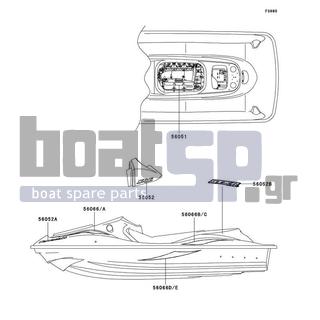 KAWASAKI - 1200 STX-R 2004 - Body Parts - Decals(C1)