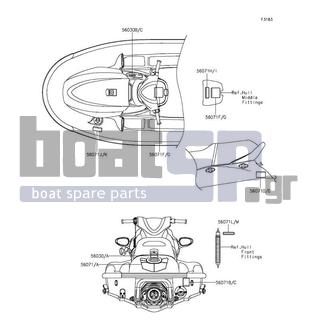 KAWASAKI - JET SKIΒ® STXΒ®-15F 2016 - Frame - Labels