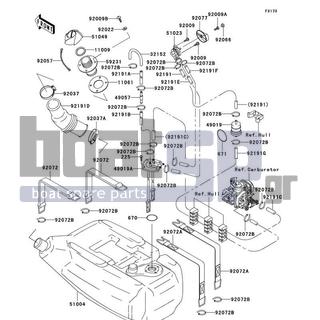 KAWASAKI - 1200 STX-R 2004 - Body Parts - Fuel Tank - 92009-3789 - SCREW,5X16
