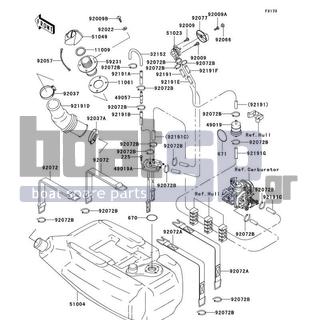 KAWASAKI - 1200 STX-R 2004 - Body Parts - Fuel Tank