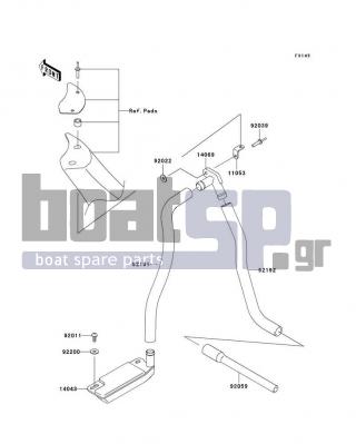 KAWASAKI - 800 SX-R 2004 - Body Parts - Bilge System - 11053-3754 - BRACKET