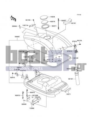 KAWASAKI - 800 SX-R 2004 - Engine/Transmission - Engine Hood - 92039-3783 - RIVET