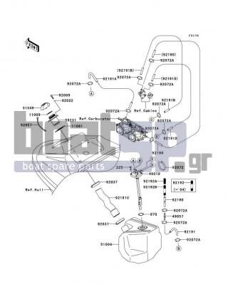 KAWASAKI - 800 SX-R 2004 - Body Parts - Fuel Tank