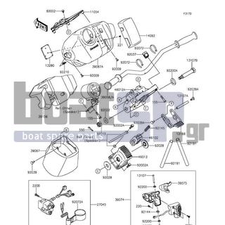 KAWASAKI - JET SKIΒ® ULTRAΒ® 310LX 2015 - Body Parts - Handlebar - 46012-3730 - HOLDER-HANDLE,LWR