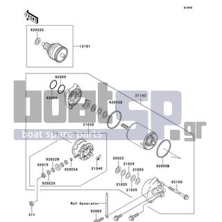 KAWASAKI - 800 SX-R 2004 - Electrical - Starter Motor