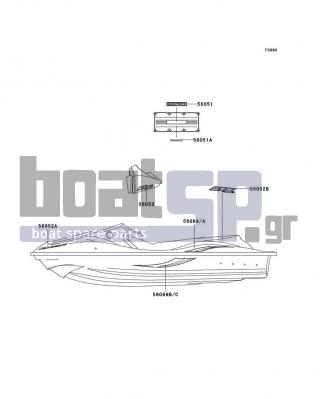 KAWASAKI - 900 STX 2004 - Body Parts - Decals(White)(E1)