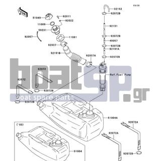 KAWASAKI - STX-12F 2004 - Body Parts - Fuel Tank