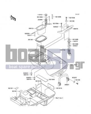 KAWASAKI - STX-15F 2004 - Frame - Hull Rear Fittings - 92150-3775 - BOLT,SOCKET,6X18
