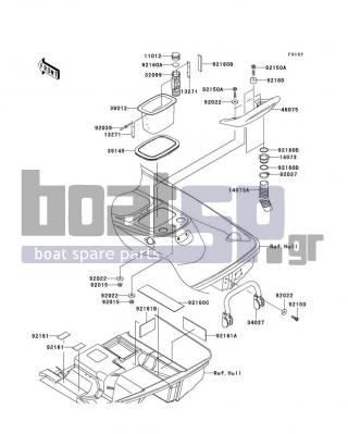 KAWASAKI - STX-15F 2004 - Frame - Hull Rear Fittings - 92160-3839 - DAMPER