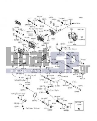 KAWASAKI - JET SKIΒ® ULTRAΒ® 310R 2015 - Engine/Transmission - Cooling - 92192-1202 - TUBE,GENE.COVER-O/C