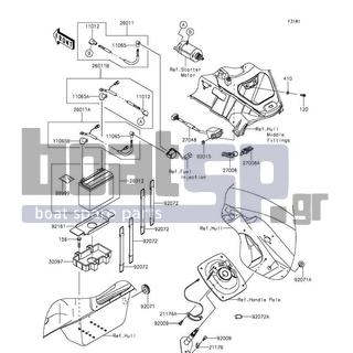 KAWASAKI - JET SKIΒ® ULTRAΒ® 310R 2015 - Electrical - Electrical Equipment - 27048-0004 - SWITCH-ASSY