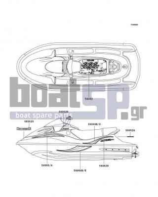 KAWASAKI - ULTRA 130 2004 - Body Parts - Decals(JH1100-B4)