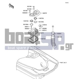 KAWASAKI - ULTRA 150 2004 - Frame - Hull Rear Fittings