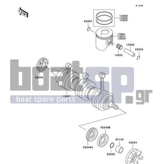 KAWASAKI - 1100 STX D.I. 2003 - Engine/Transmission - Crankshaft/Piston(s)