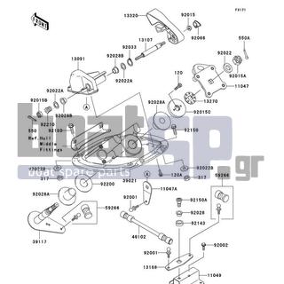 KAWASAKI - 1100 STX D.I. 2003 - Body Parts - Handle Pole