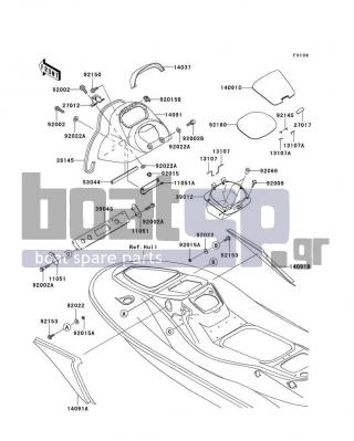 KAWASAKI - 1100 STX D.I. 2003 - Frame - Hull Middle Fittings