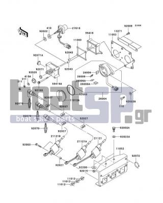 KAWASAKI - 1100 STX D.I. 2003 - Frame - Ignition System - 410B1000 - WASHER-PLAIN-SMALL,10MM