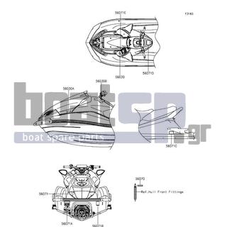 KAWASAKI - JET SKIΒ® ULTRAΒ® 310R 2015 - Frame - Labels