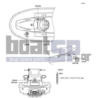 KAWASAKI - 1100 STX D.I. 2003 - Frame - Labels