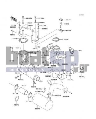 KAWASAKI - 1100 STX D.I. 2003 - Εξατμίσεις - Muffler(s)