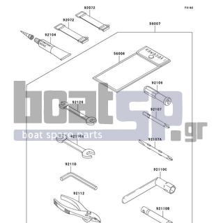 KAWASAKI - 1100 STX D.I. 2003 -  - Owner's Tools - 92110-1156 - TOOL-WRENCH,BOX,10MM