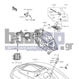 KAWASAKI - JET SKIΒ® ULTRAΒ® 310R 2015 - Electrical - Meters - 92071-3790 - GROMMET,HARNESS