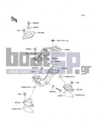 KAWASAKI - 1200 STX-R 2003 - Engine/Transmission - Engine Mount - 92022-3023 - WASHER,32X10.5X4