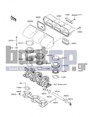 KAWASAKI - 1200 STX-R 2003 - Engine/Transmission - Flame Arrester - 92015-3767 - NUT,6MM