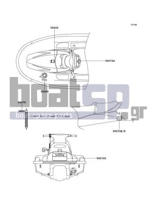 KAWASAKI - 1200 STX-R 2003 - Frame - Labels