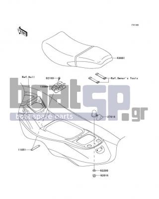 KAWASAKI - 1200 STX-R 2003 - Body Parts - Seat - 27016-3744-6Z - LOCK-ASSY,SEAT,F.BLACK