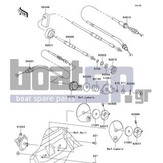 KAWASAKI - 800 SX-R 2003 - Frame - Cables - 92009-3729 - SCREW,4X8