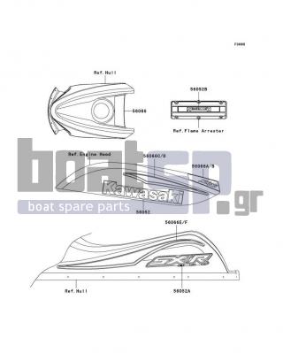 KAWASAKI - 800 SX-R 2003 - Body Parts - Decals(White)(A1)