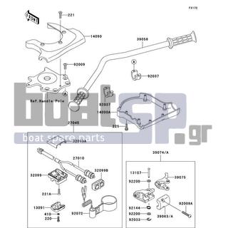 KAWASAKI - 800 SX-R 2003 - Body Parts - Handlebar - 221R0625 - SCREW-CSK-CROS,6X25