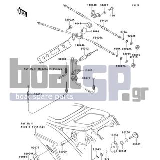 KAWASAKI - 900 STX 2003 - Frame - Cables