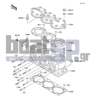 KAWASAKI - 900 STX 2003 - Engine/Transmission - Cylinder Head/Cylinder