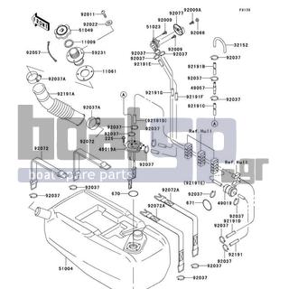 KAWASAKI - 900 STX 2003 - Body Parts - Fuel Tank - 670B3036 - O RING,36MM