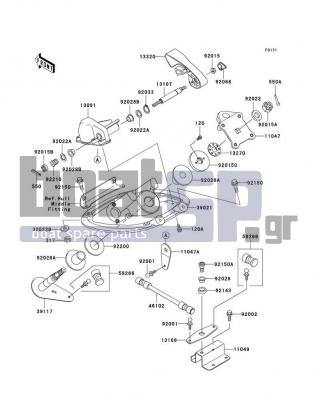 KAWASAKI - 900 STX 2003 - Body Parts - Handle Pole