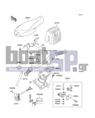 KAWASAKI - 900 STX 2003 - Body Parts - Handlebar - 11050-3766 - BRACKET,HANDLE PAD