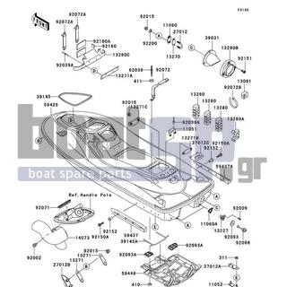 KAWASAKI - 900 STX 2003 - Frame - Hull - 92150-3775 - BOLT,SOCKET,6X18