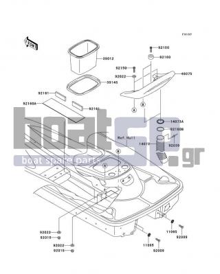 KAWASAKI - 900 STX 2003 - Frame - Hull Rear Fittings