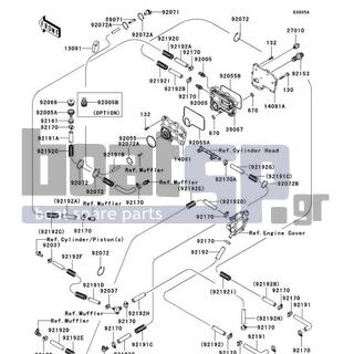 KAWASAKI - STX-12F 2003 - Engine/Transmission - Cooling(JTT20B-E002477-) - 92192-3732 - TUBE,PROTECTOR