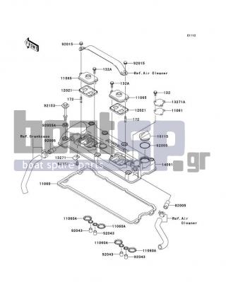 KAWASAKI - STX-12F 2003 - Engine/Transmission - Cylinder Head Cover(JT1200-B1)