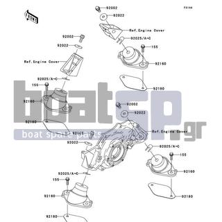 KAWASAKI - STX-12F 2003 - Engine/Transmission - Engine Mount - 92022-3023 - WASHER,32X10.5X4